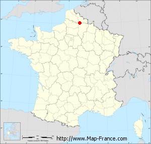 Small administrative base map of Le Catelet